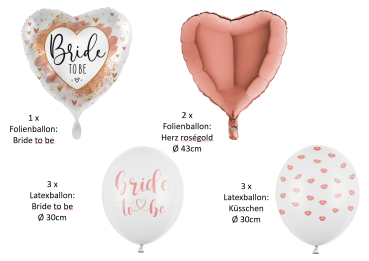 Hochzeits - SET: Bride to be - 9 Stk.